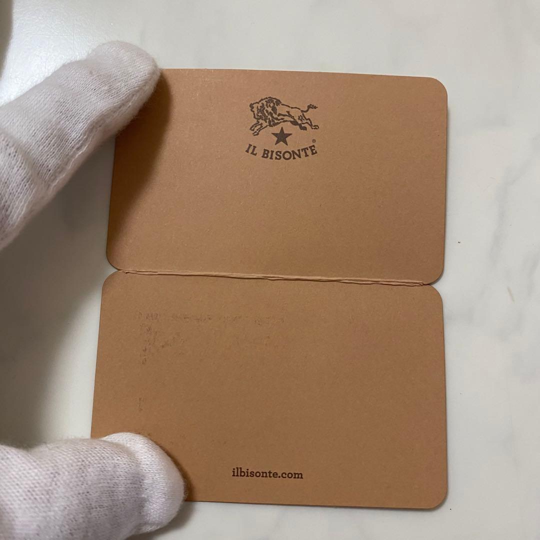 【新品未使用】IL BISONTE ラウンドファスナー 二つ折り財布 がま口