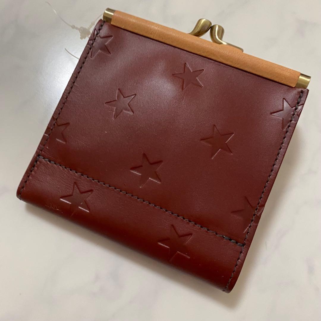 【新品未使用】IL BISONTE ラウンドファスナー 二つ折り財布 がま口