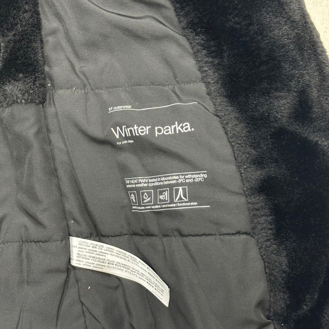 美品【ZARA】Winter parka モッズコート ファー フード Aライン