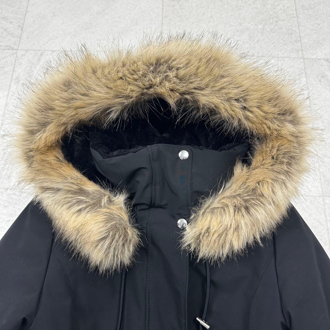 美品【ZARA】Winter parka モッズコート ファー フード Aライン
