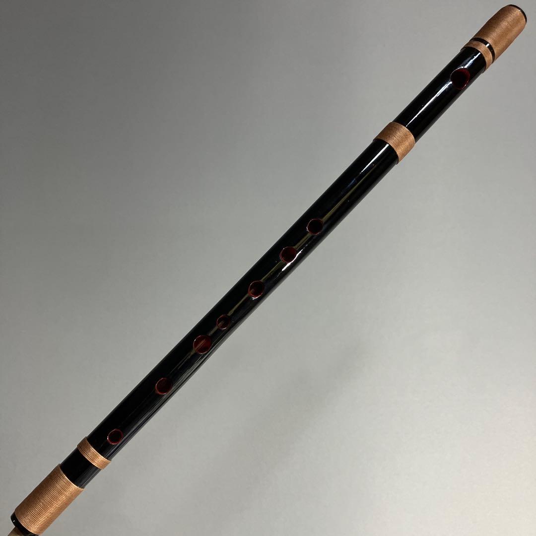 【笛八本調子 C管】 CMR8-268 唄物　ドレミ調　天地糸巻西洋音階 黒塗