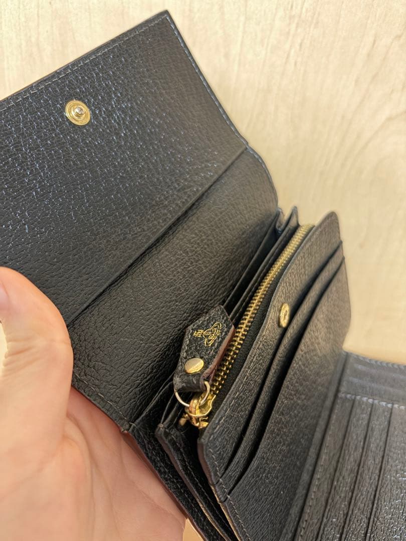 限界受験生 Vivienne Westwood 三つ折り財布 黒