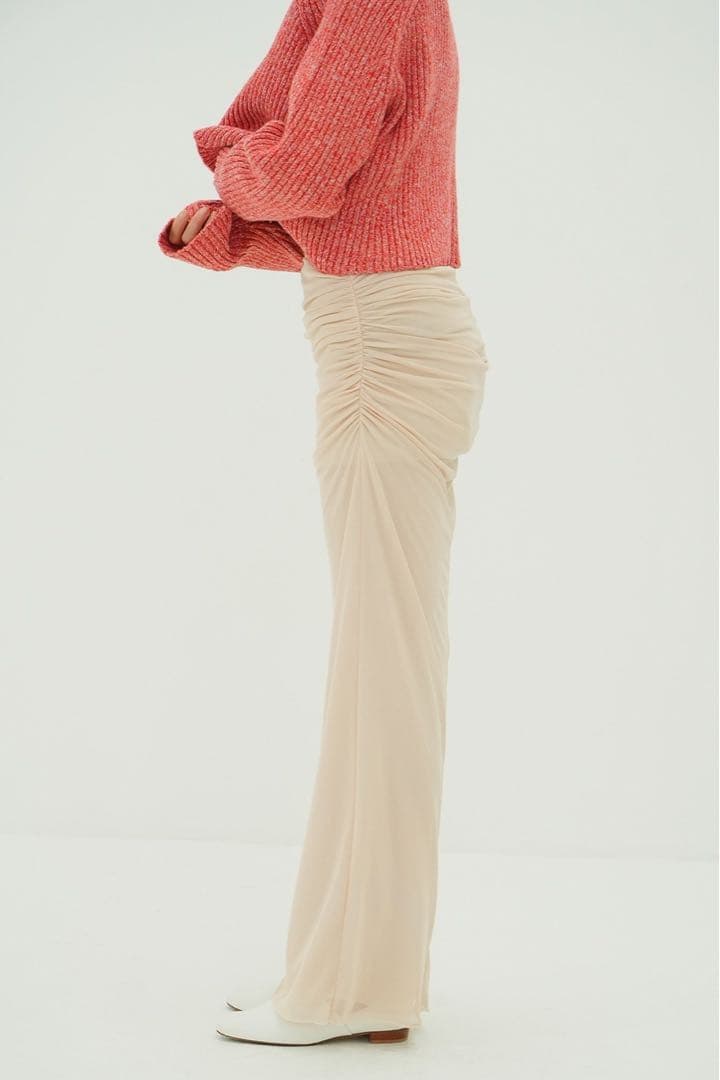スカート CLANE 2WAY TULLE GATHERED SKIRT