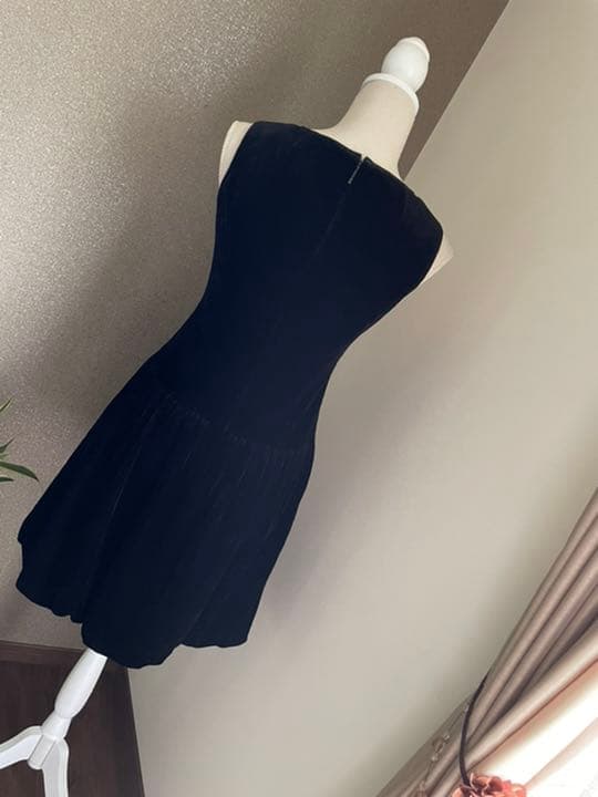 専用♡ Rene ルネ ベロア　シルク混　リボン　バルーン　ワンピース♡