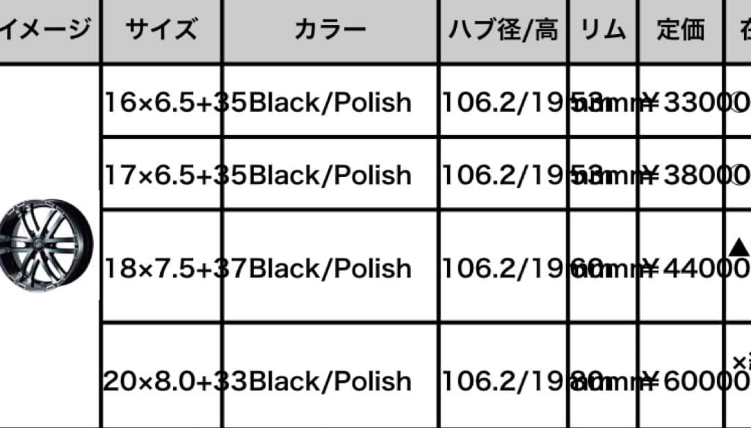 ハイエース17インチホイール ゼロブレイクS 6.5J +35 カスタム 深リム