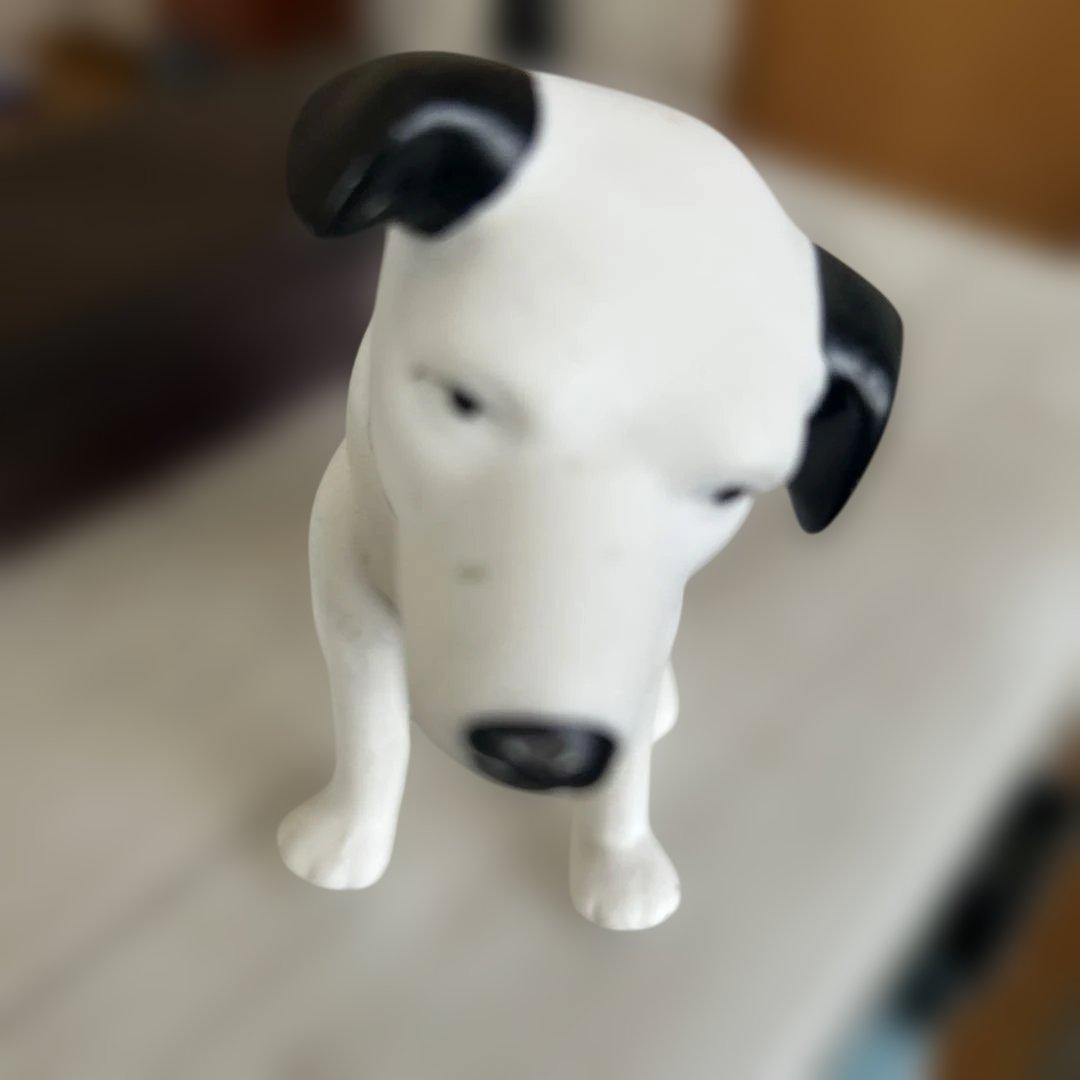 希少⭐︎ビクター ニッパー 犬と蓄音機の陶器製　台座付き