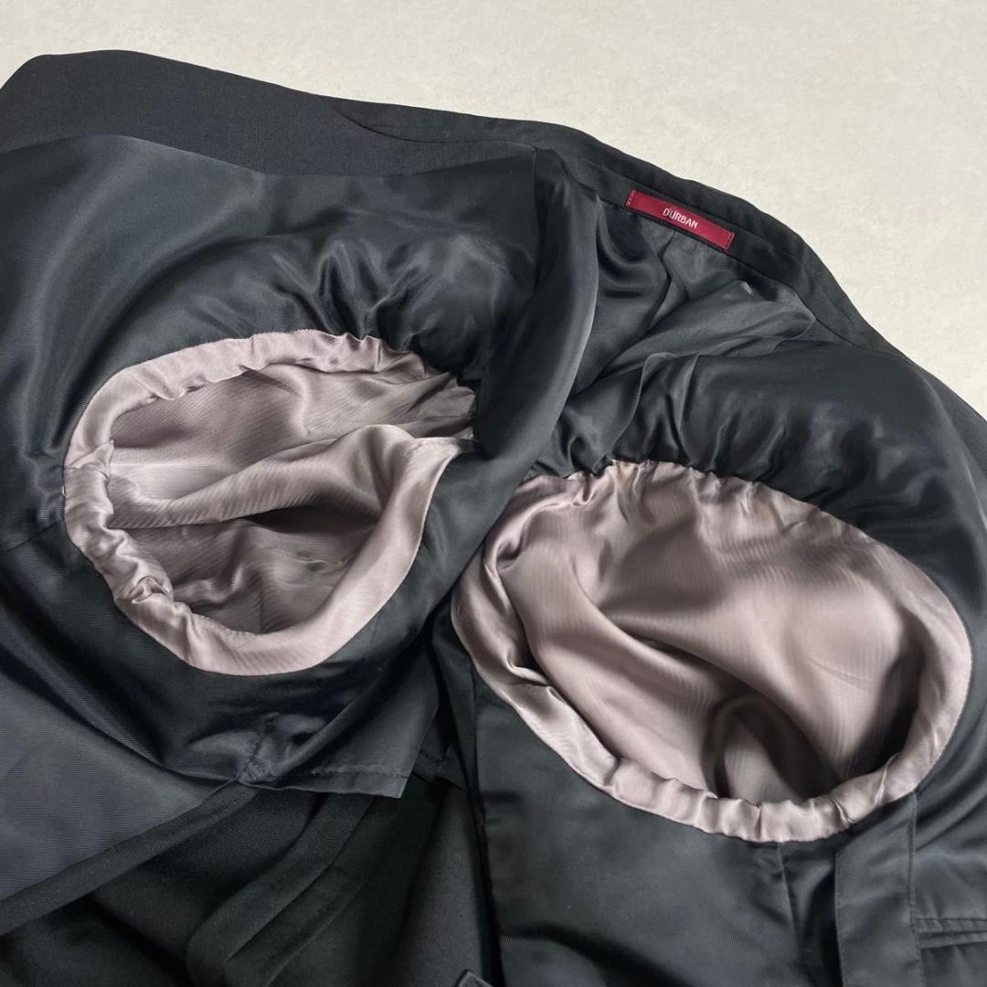 美品 90s セットアップ ブラック×ブルー ダブルスーツ DURBAN