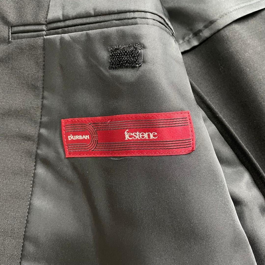 美品 90s セットアップ ブラック×ブルー ダブルスーツ DURBAN