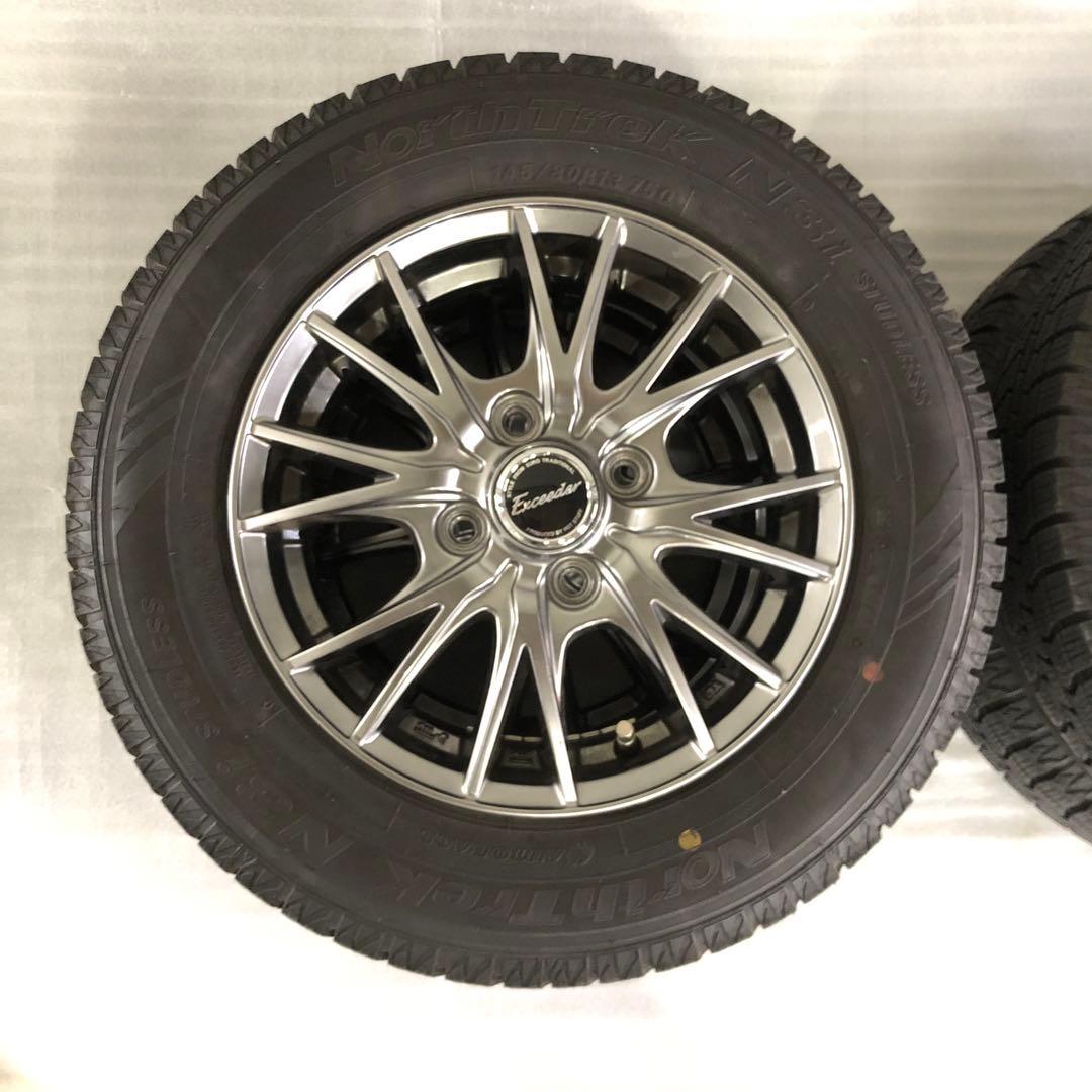 North trek 145/80R13 スタッドレスタイヤ ホイール付き4本