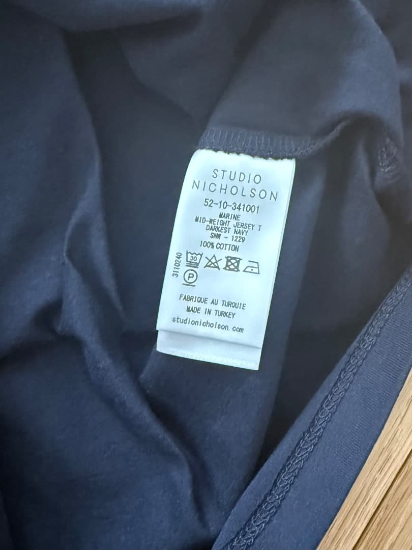 STUDIO NICHOLSON Tシャツ ネイビー　新品未使用