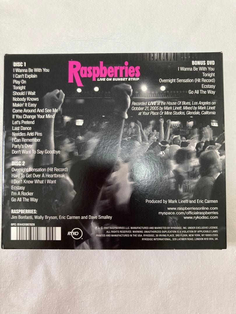 【美品】ラズベリーズ：Live On Sunset Trip　2CD+DVD