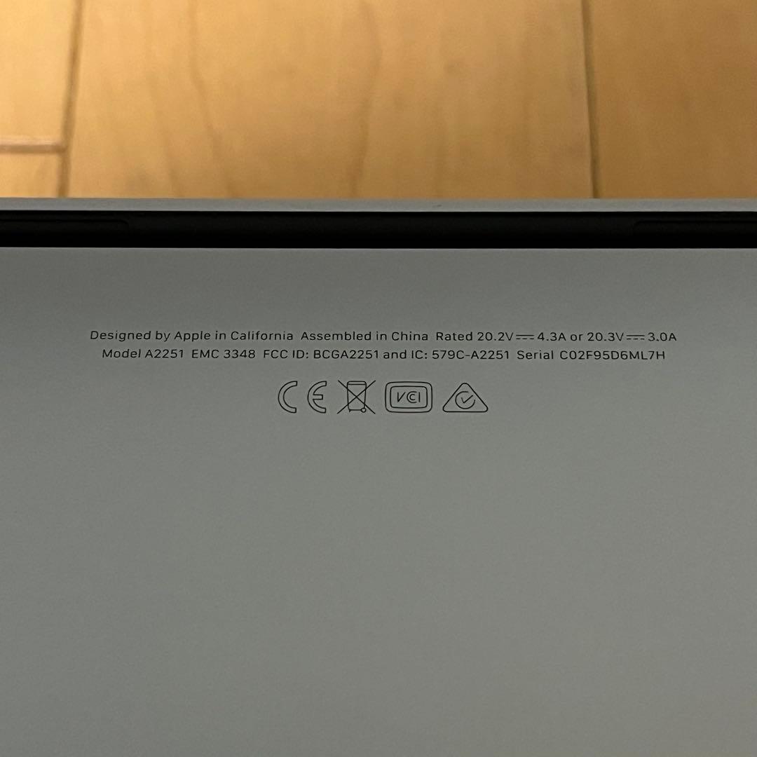 MacBook Pro 13インチ 2020 i5-16GB-512GB(310