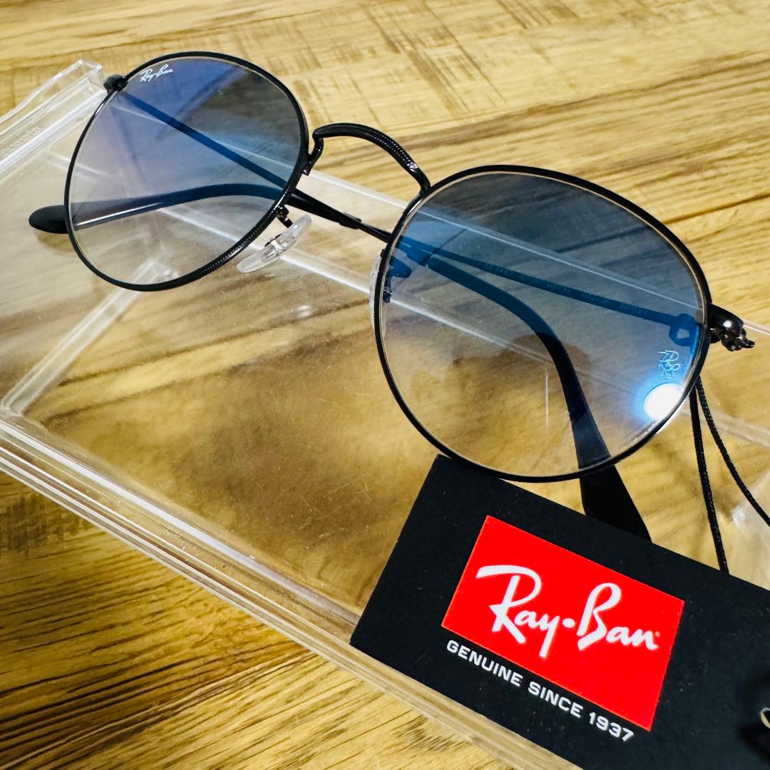 【新品未使用品】Ray-Ban RB3447 ラウンドメタル ブルー
