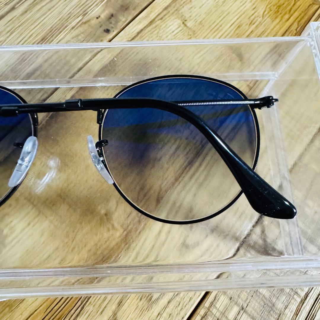 【新品未使用品】Ray-Ban RB3447 ラウンドメタル ブルー