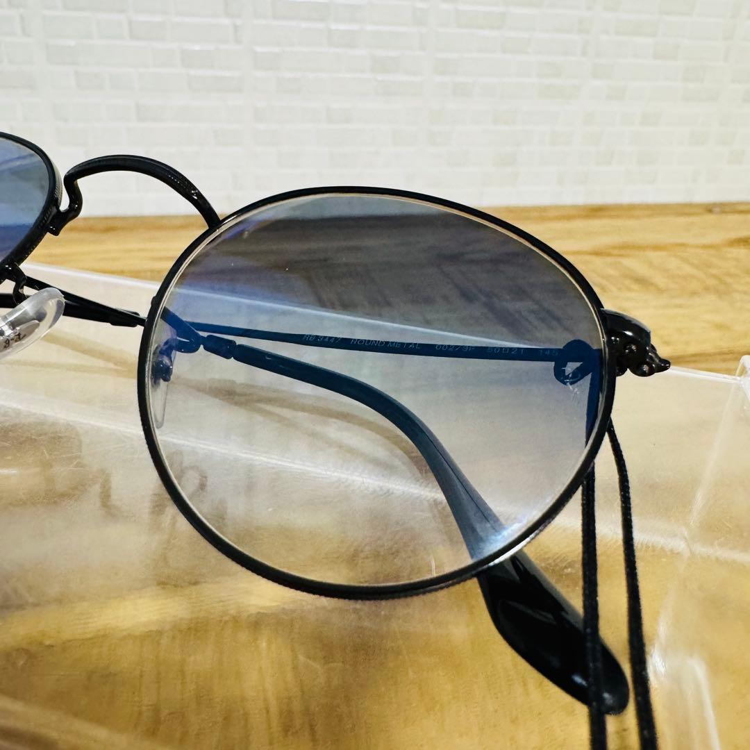【新品未使用品】Ray-Ban RB3447 ラウンドメタル ブルー