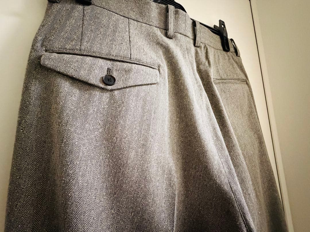 【新品未使用】Cornie 25AW HERRINGBONE SLACKS M