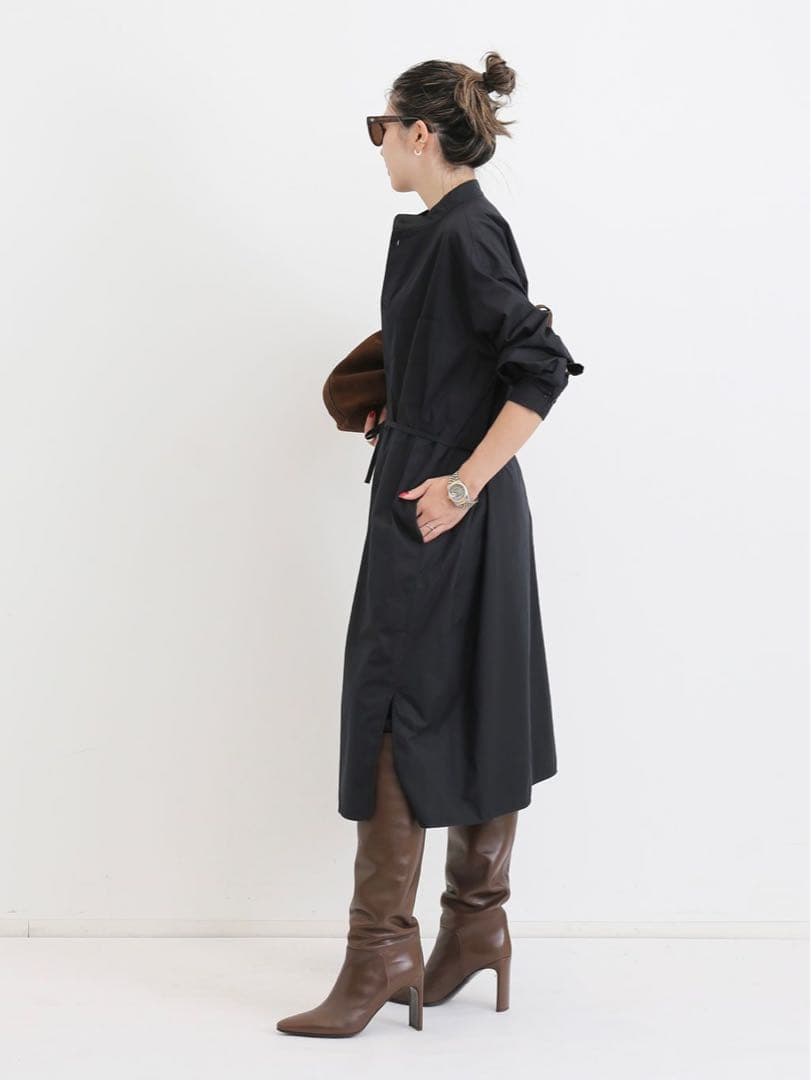 ルメール　SHIRT DRESS WITH DRAWSTRING