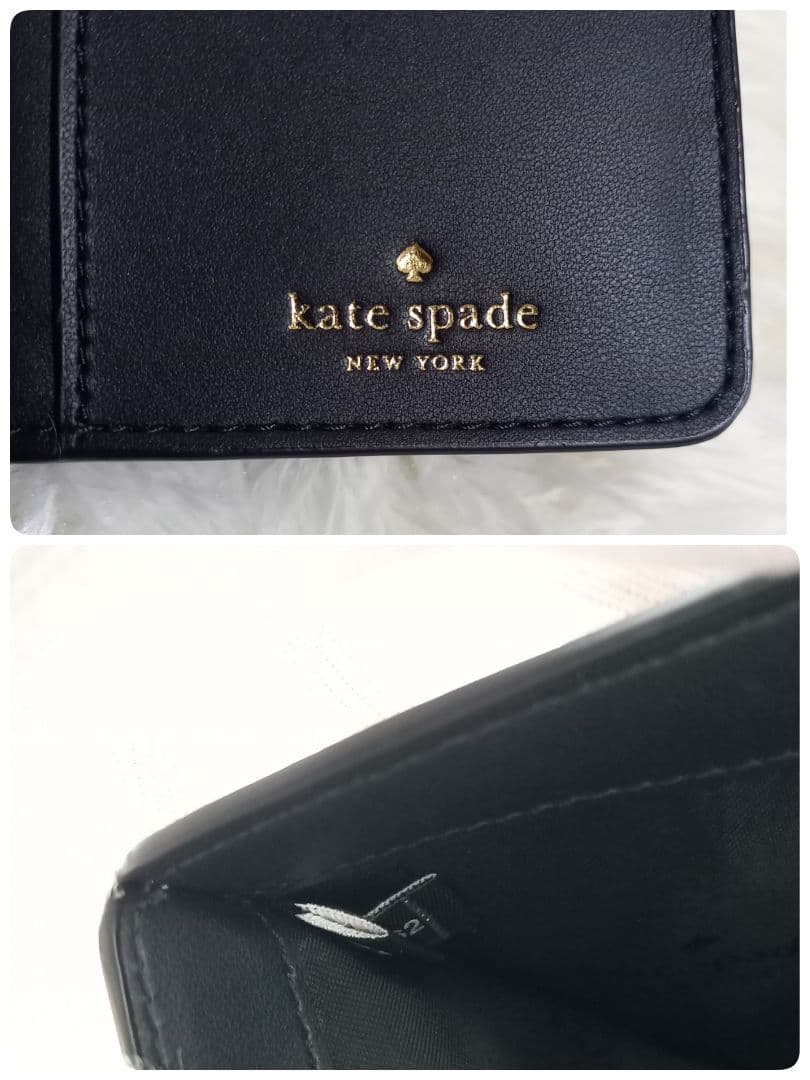 美品 kate spade スペードフラワー ミディアム ビフォイド ウォレット