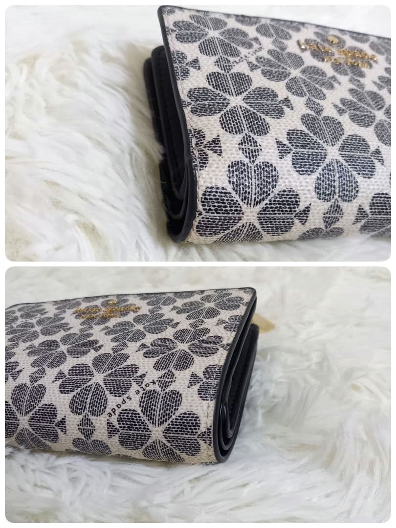 美品 kate spade スペードフラワー ミディアム ビフォイド ウォレット