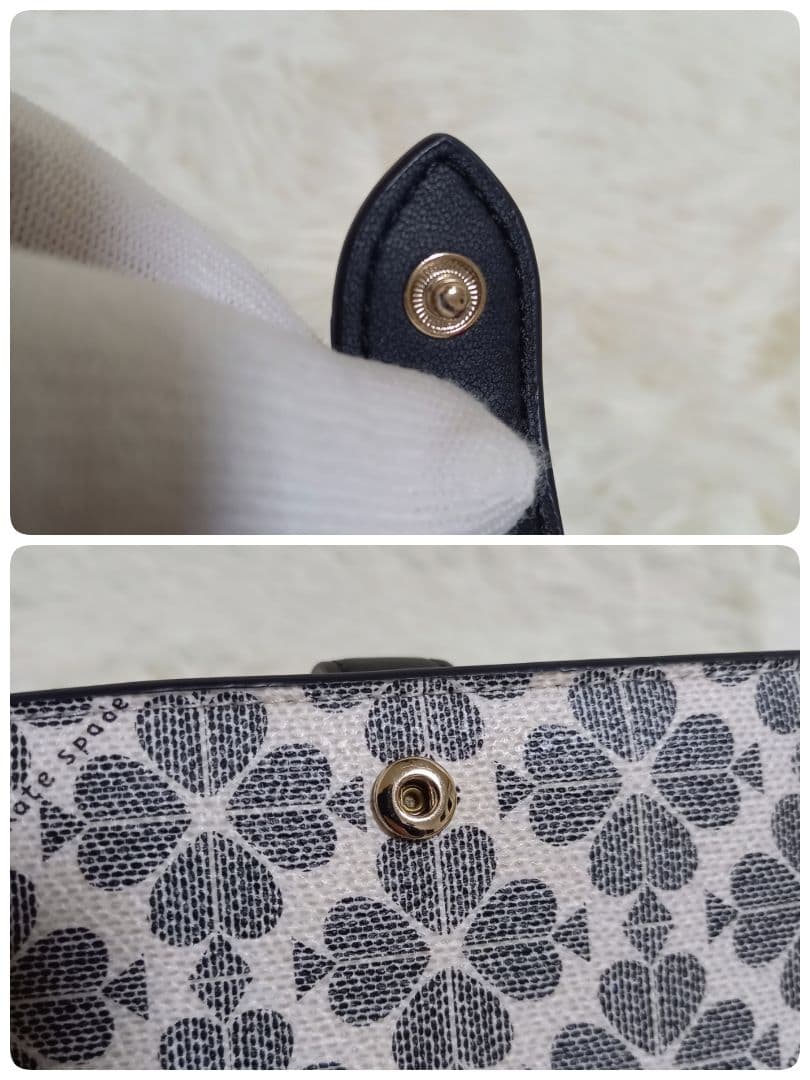 美品 kate spade スペードフラワー ミディアム ビフォイド ウォレット