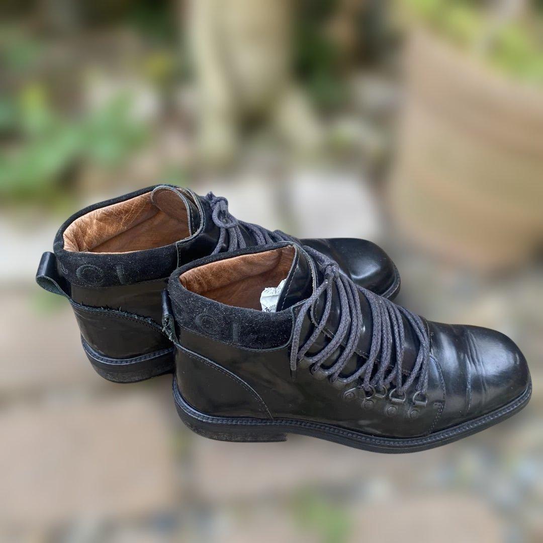 Gucci グッチ　黒 レザー ハイカットブーツ