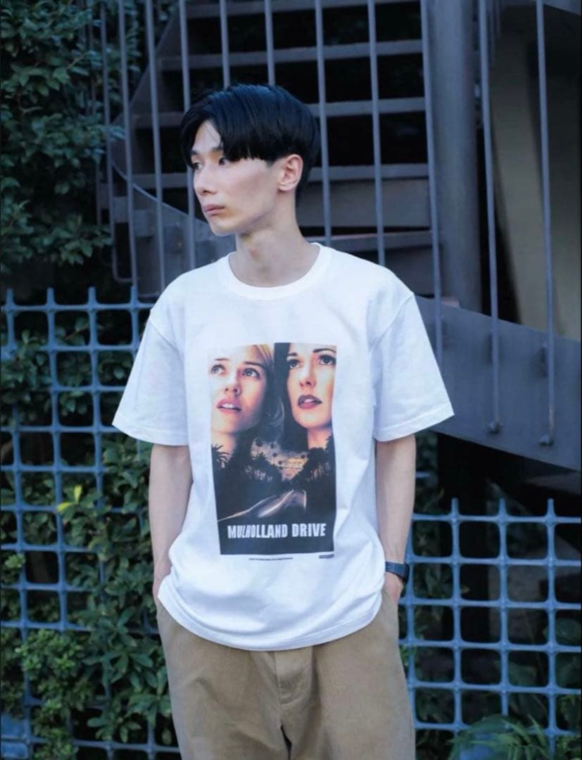 【L】マルホランドドライブ オフィシャルTシャツ デヴィッドリンチ監修 白