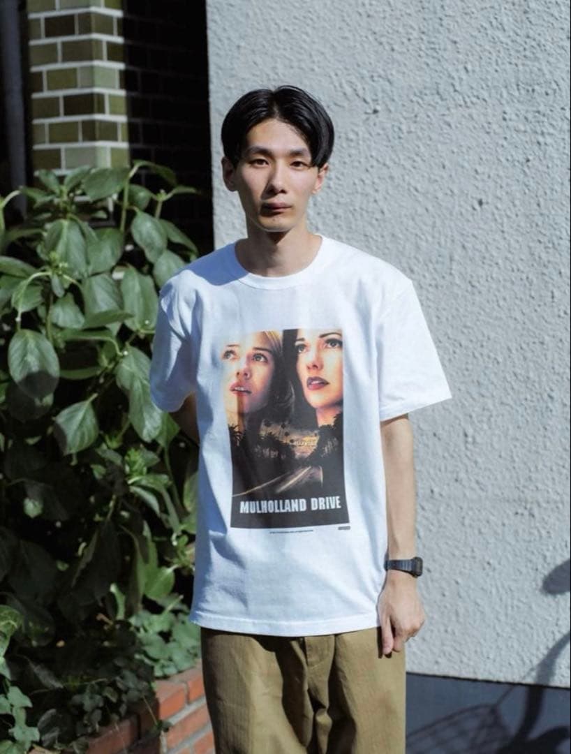 【L】マルホランドドライブ オフィシャルTシャツ デヴィッドリンチ監修 白