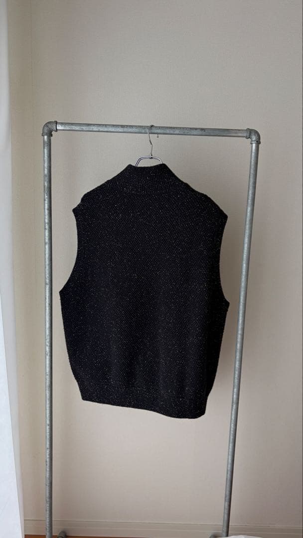 トップス crepuscule Wool Moss Stitch Zip Vest