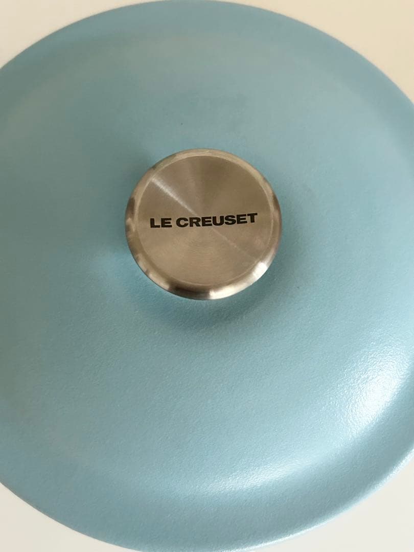 美品LE CREUSET シュガーブルー　ウィンザーポット　箱あり