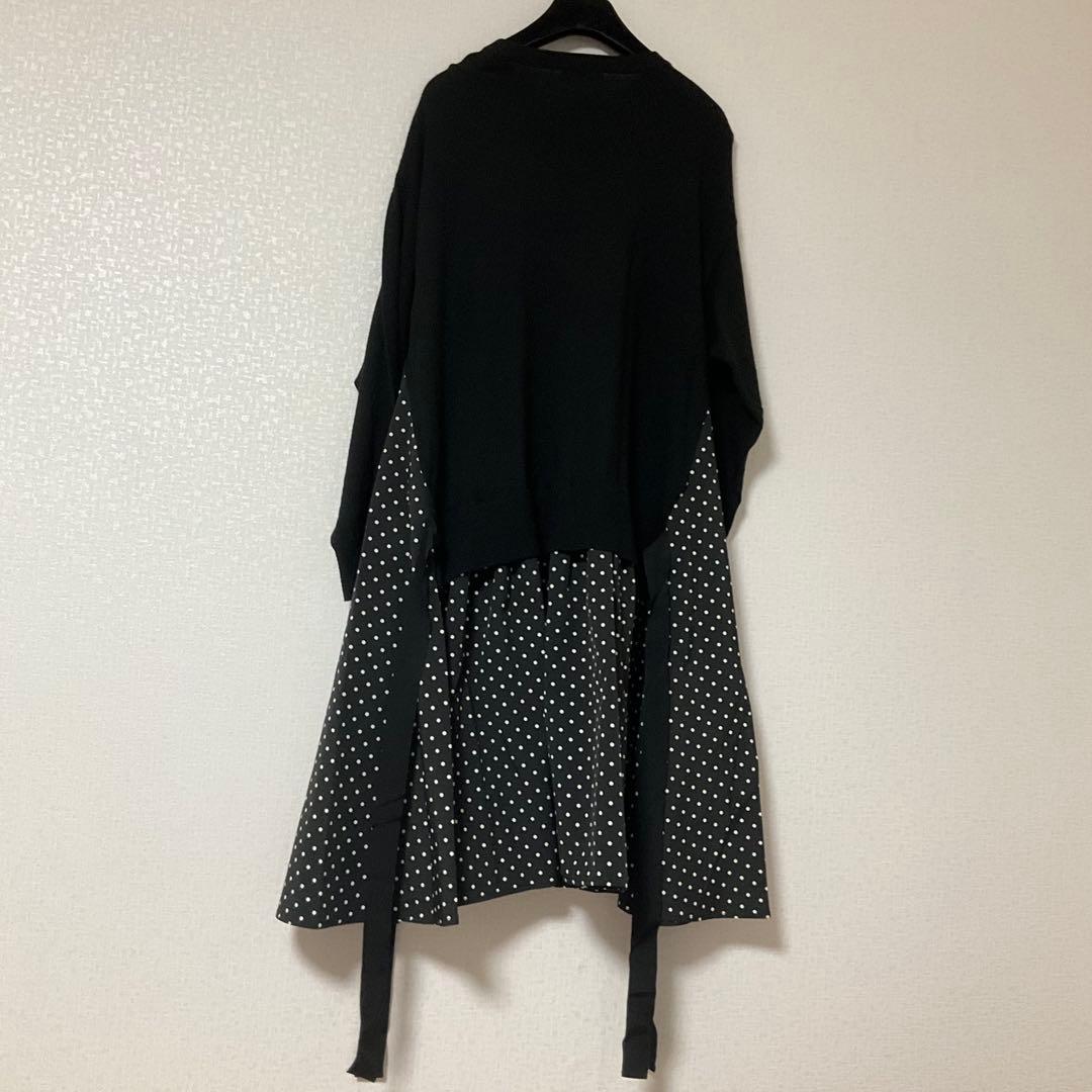 OBLI♡ドット柄ドッキングワンピース
