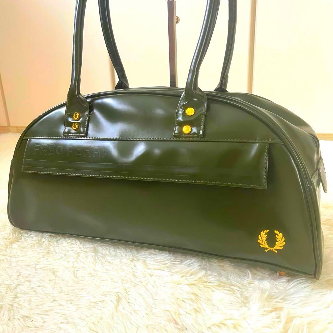 希少＊美品☆フレッドペリー☆Fred Perry PVC y2k ボストンバッグ