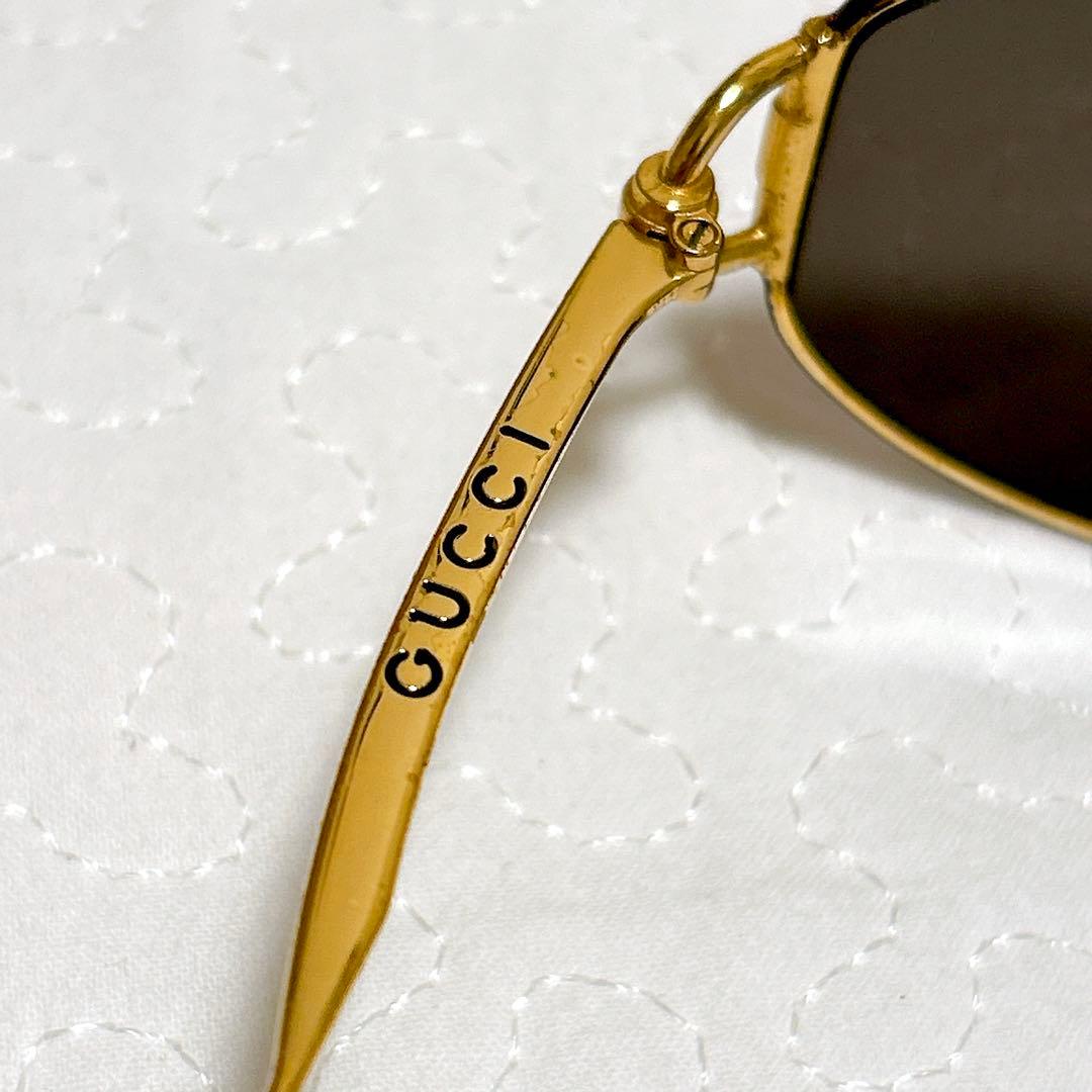 【希少】GUCCI グッチ べっ甲柄 サングラス オーバル ユニセックス　度なし