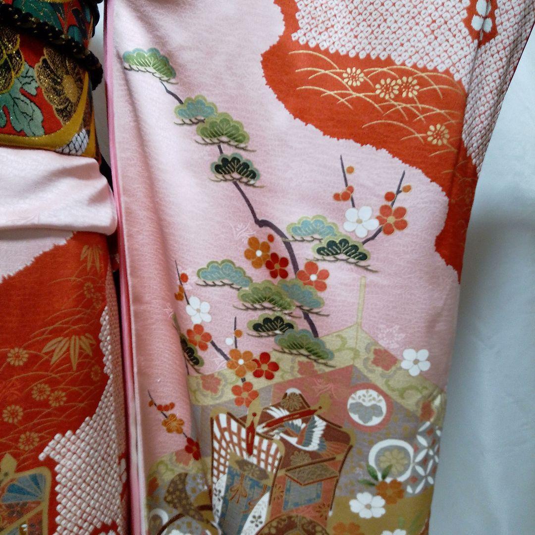 振袖 フルセット　金彩　正絹　駒刺繍　 着付け小物一式付き