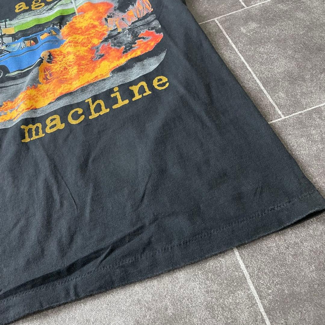 レイジアゲインストザマシーン フェードTシャツ ブラック L 車 炎