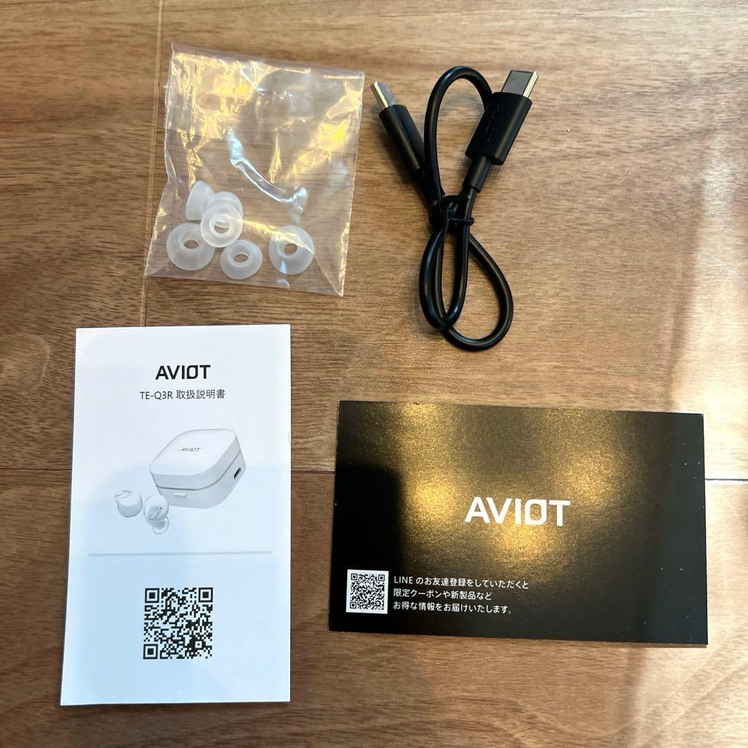 【美品】AVIOT Q3R ワイヤレスイヤホン（ピンク）