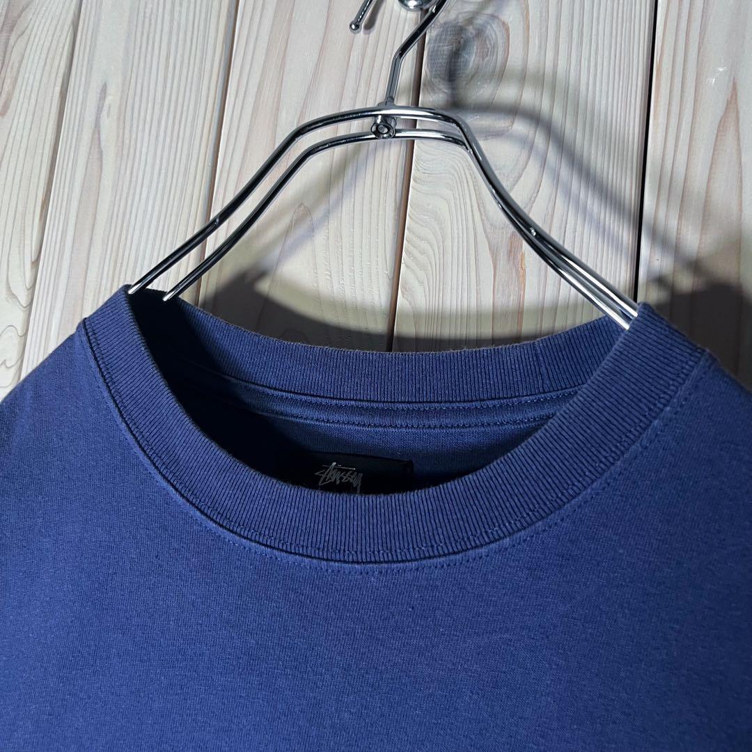 【良品 S】ステューシー 刺繍ロゴ 8ボール ポケット Tシャツ