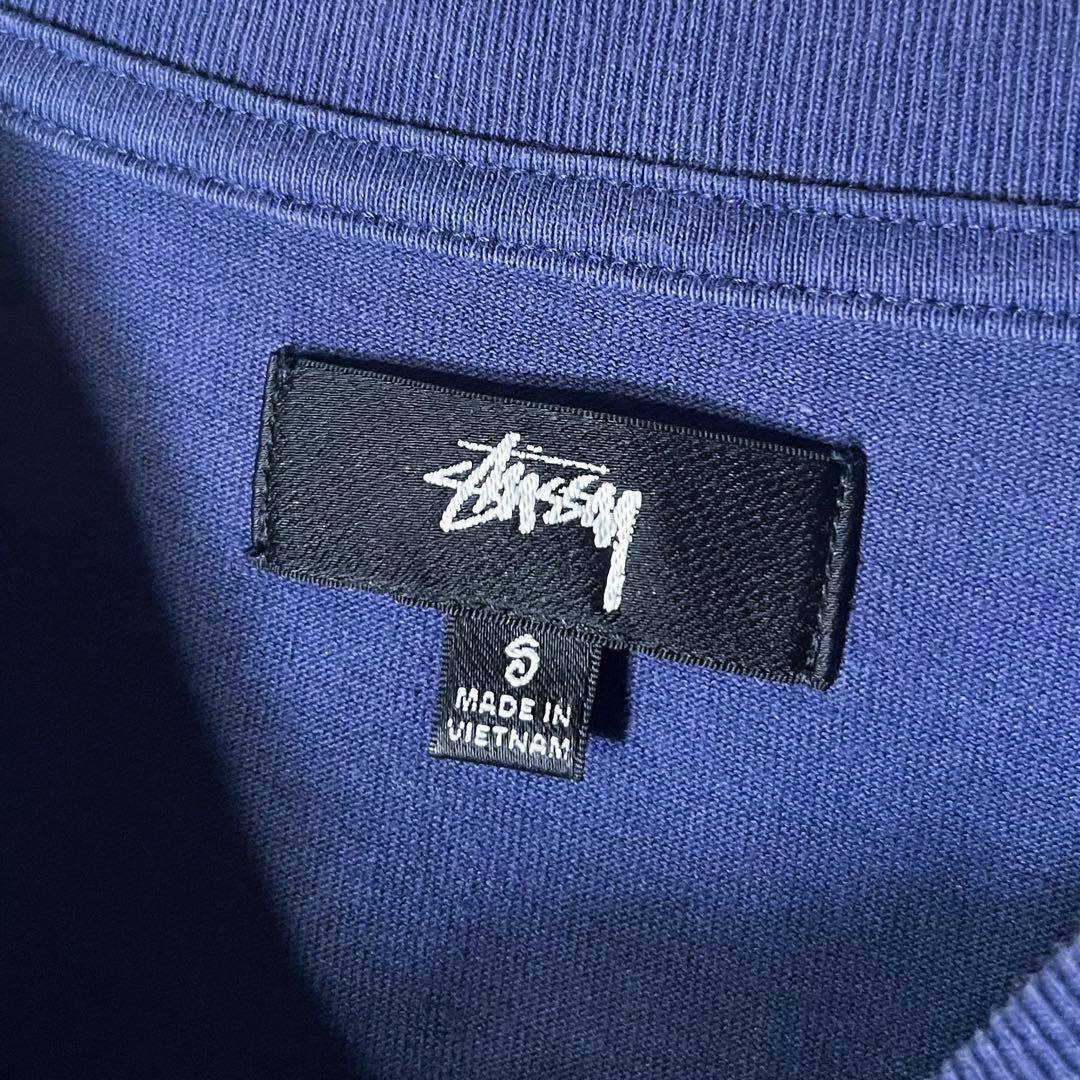 【良品 S】ステューシー 刺繍ロゴ 8ボール ポケット Tシャツ
