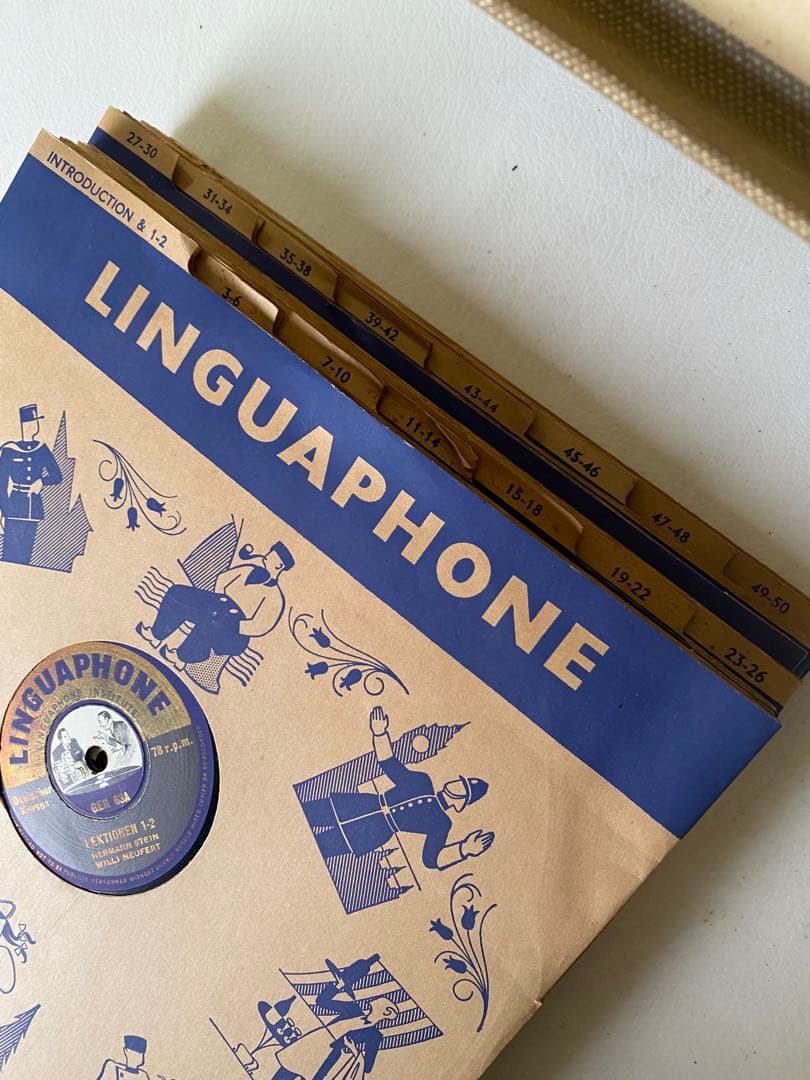 LINGUAPHONE　リンガフォン　ドイツ語コース　レコード　ヴィンテージ