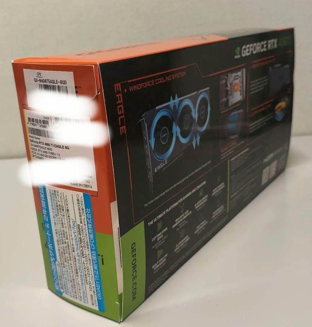 グラフィックボード・グラボ・ビデオカード RTX 4060ti eagle gigabyte 8gb