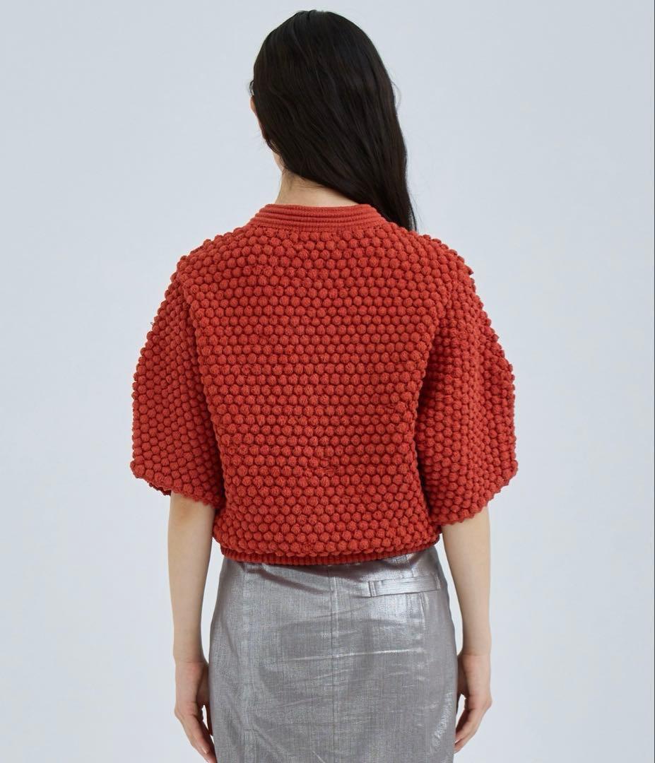 トップス CLANE 3DDOT HALF SLEEVE KNIT CARDIGAN