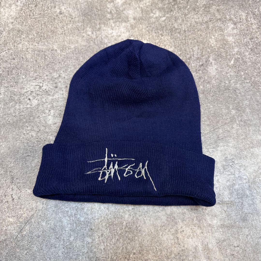old stussy ステューシー 90s ロゴ　ビーニー