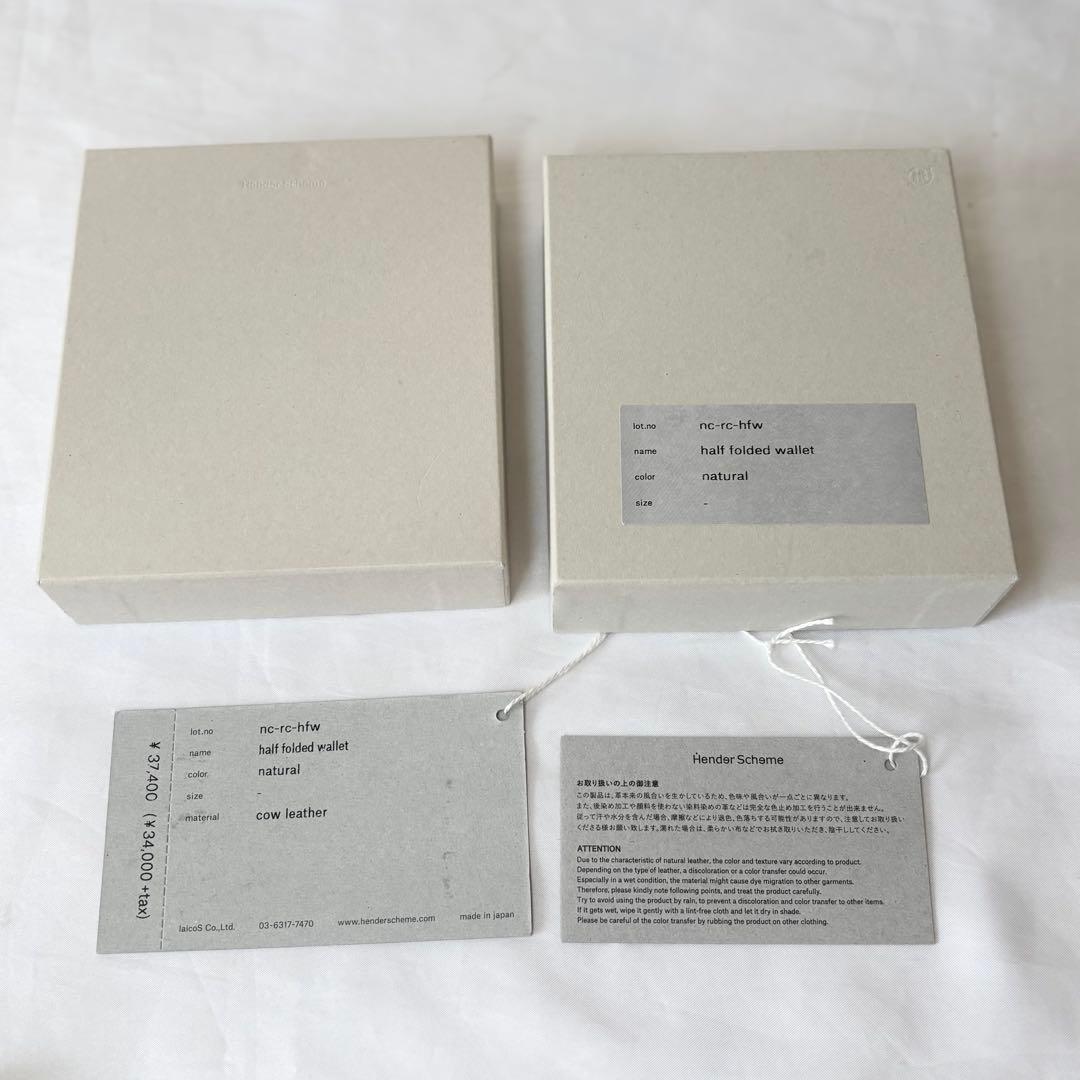 【美品】　エンダースキーマ　half folded wallet カウレザー