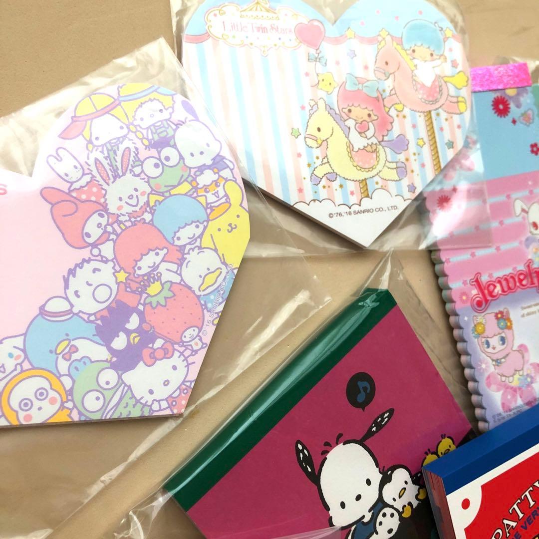 サンリオ　メモ　まとめ売り　マイメロディ キティ　キキララ ポチャッコ