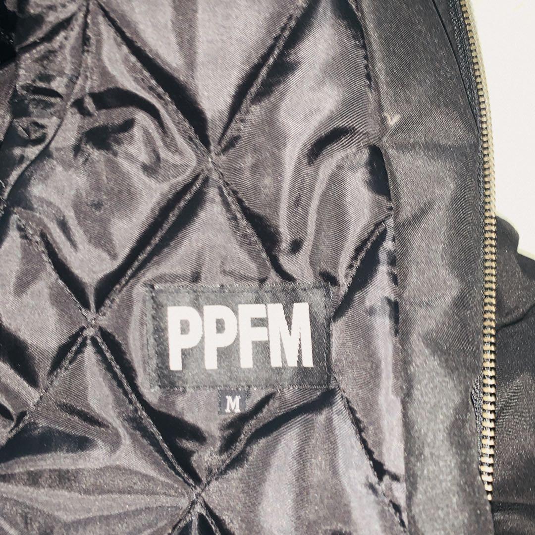 PPFM ピーピーエフエム モッズコート 黒 M リアルファー　ダブルジップ