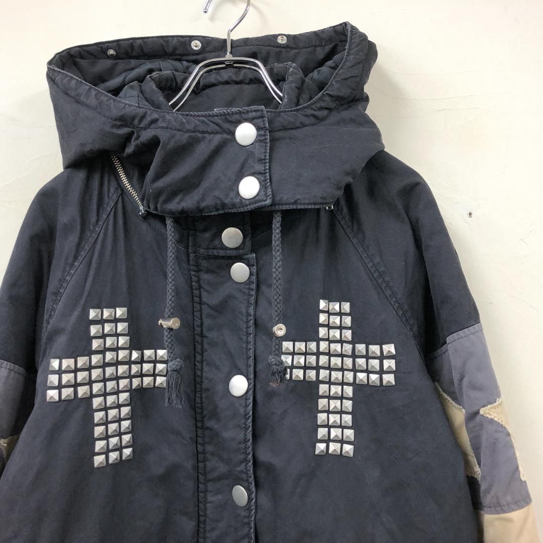old GLAD NEWS モッズコート スタッズ ドクロ クロス y2k