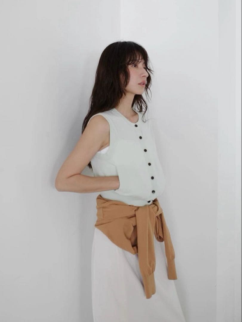 【新品】 CLANE W LAYERED KNIT CARDIGAN