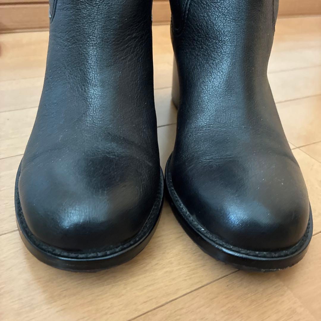 COACH コーチ　ロングブーツ レザー　ブラック　バックル付き　7.5