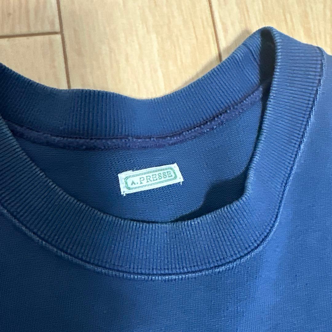 A.PRESSE ネイビー 長袖Tシャツ