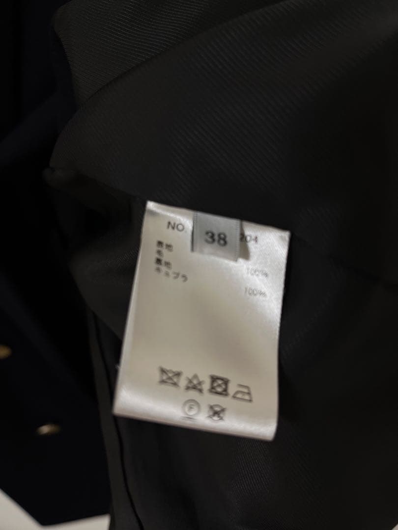 ebure ネイビー ダブルブレスト テーラードジャケットサイズ38