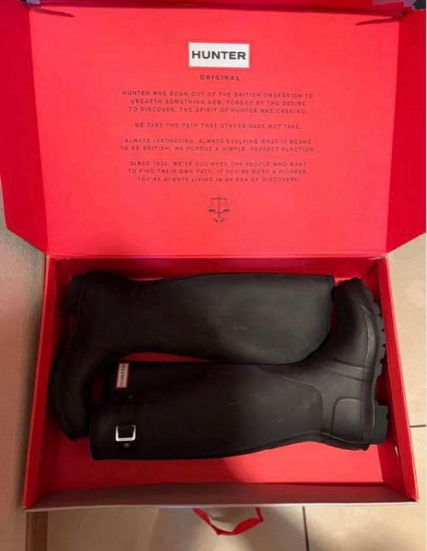 希少！HUNTER Original ブラック ロングブーツ　US8